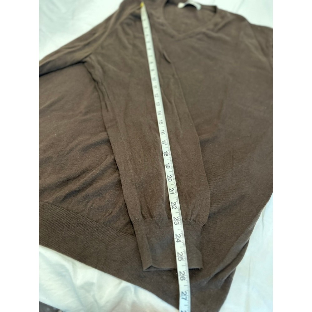 Old Navy Preppy V-Neck Pullover Sweater Sz:XXL Brown Classic Knit 100% Cotton - Picture 5 of 7